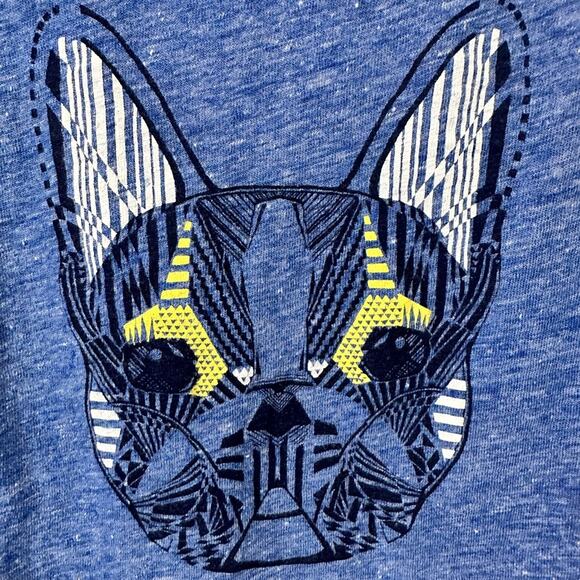 Comptoir Des Cotonniers Heather Blue Frenchie Tee Size Medium - Picture 4 of 4